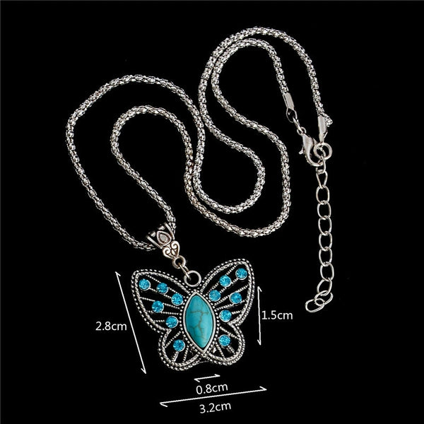 Butterfly Women Stone Necklace