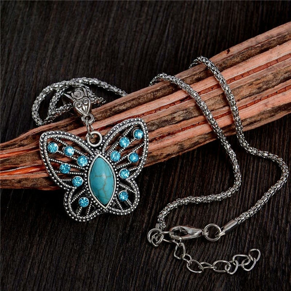 Butterfly Women Stone Necklace