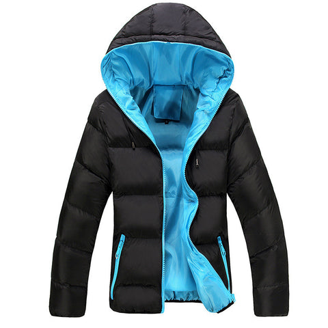 4XL Men Winter Casual New Hooded Thick Padded Jacket Zipper Slim Men And Women Coats Men Parka Outwear Warm, EDA020