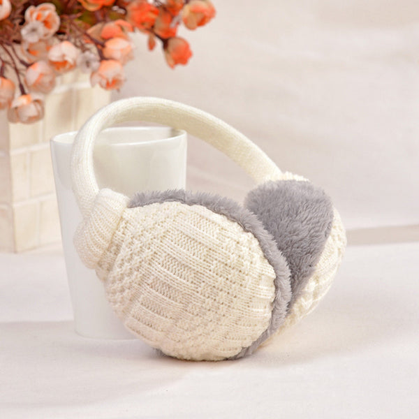 2017 New Style Winter Earmuffs For Women Warm Unisex Ear Muffs Winter Ear Cover Knitted Plush Winter Ear Warmers Free Shipping