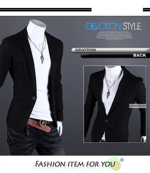 2017 New Arrival Single Button Leisure Blazers Men Male Fashion Slim Fit Casual Men Suit  Solid Blazer Dress Clothing  6 Colors