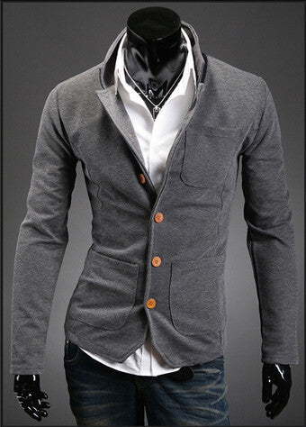 2017 new asymmetry spring autumn men's stand collar suit small color matching casual men blazer jacket