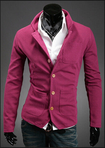 2017 new asymmetry spring autumn men's stand collar suit small color matching casual men blazer jacket