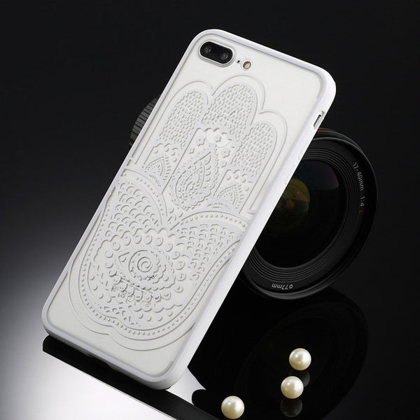Sexy Retro Floral Phone Case For Apple iPhone 7 6 6s 5 5s SE Plus Lace Flower Hard PC+TPU Cases Back Cover Capa For iPhone7Plus