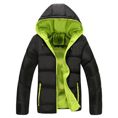 4XL Men Winter Casual New Hooded Thick Padded Jacket Zipper Slim Men And Women Coats Men Parka Outwear Warm, EDA020