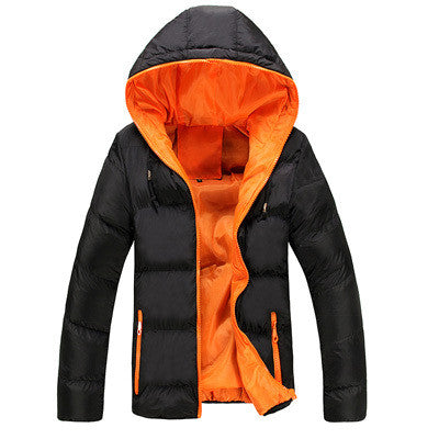 4XL Men Winter Casual New Hooded Thick Padded Jacket Zipper Slim Men And Women Coats Men Parka Outwear Warm, EDA020