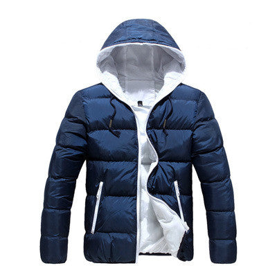 4XL Men Winter Casual New Hooded Thick Padded Jacket Zipper Slim Men And Women Coats Men Parka Outwear Warm, EDA020