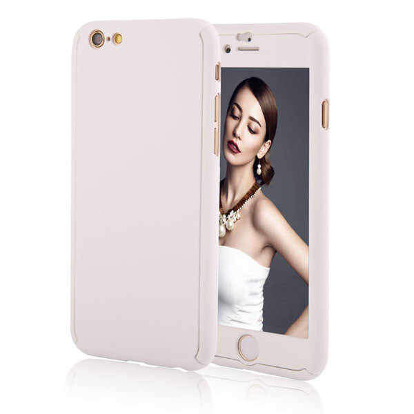 6 7 360 Case Full Body Coverage Coque Phone Cases for iPhone 5 5s SE 6 6s 7 Plus Hard PC Protective Cover Free Clear Screen Film