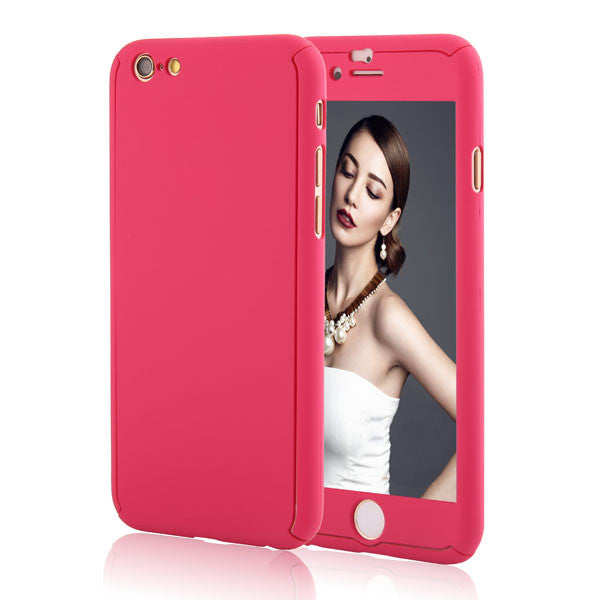 6 7 360 Case Full Body Coverage Coque Phone Cases for iPhone 5 5s SE 6 6s 7 Plus Hard PC Protective Cover Free Clear Screen Film