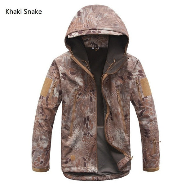 Lurker Shark Skin Softshell V4 Military Tactical Jacket Men Waterproof Windproof Warm Coat Camouflage Hooded Camo Army Clothing