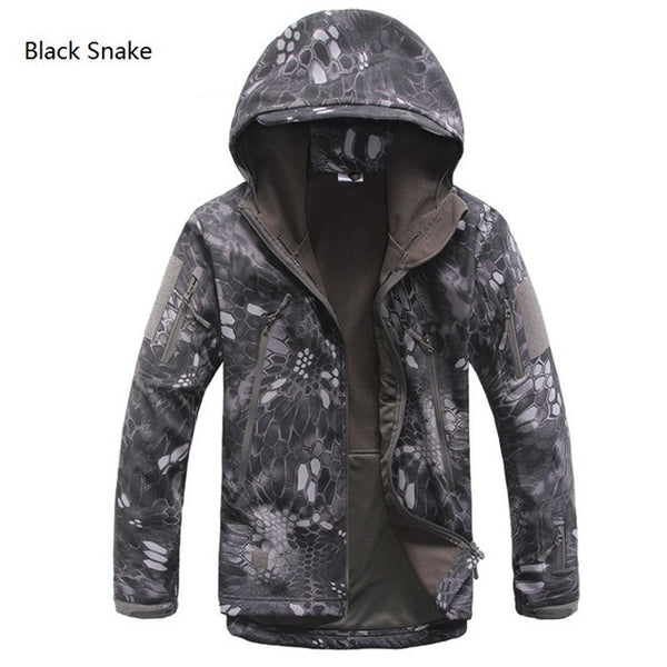 Lurker Shark Skin Softshell V4 Military Tactical Jacket Men Waterproof Windproof Warm Coat Camouflage Hooded Camo Army Clothing