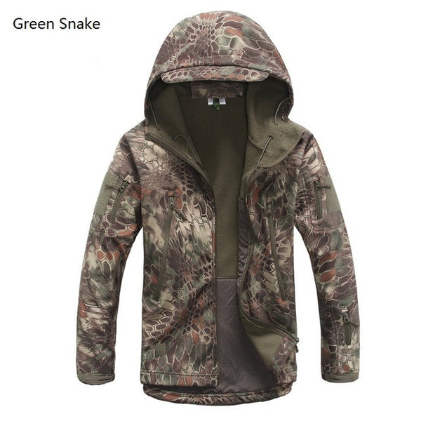 Lurker Shark Skin Softshell V4 Military Tactical Jacket Men Waterproof Windproof Warm Coat Camouflage Hooded Camo Army Clothing