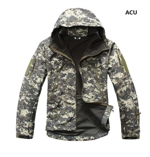 Lurker Shark Skin Softshell V4 Military Tactical Jacket Men Waterproof Windproof Warm Coat Camouflage Hooded Camo Army Clothing