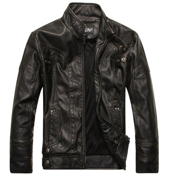 New arrive brand motorcycle leather jackets men ,men's leather jacket, jaqueta de couro masculina,mens leather jackets,men coats