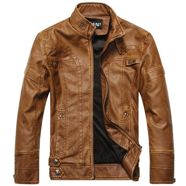 New arrive brand motorcycle leather jackets men ,men's leather jacket, jaqueta de couro masculina,mens leather jackets,men coats