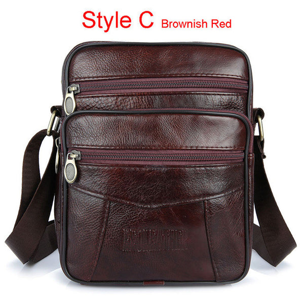 Cow Genuine Leather Messenger Bags Men Casual Travel Business Crossbody Shoulder Bag for Man Sacoche Homme Bolsa Masculina MBA19