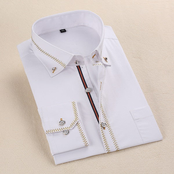 French Mens Shirts Long Sleeve Male Tuxedo Shirt Cotton Mens Dress Shirts Slim Fit White Black Wedding Shirt Men Chemise Homme