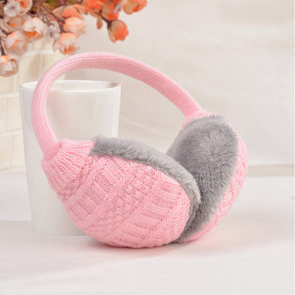 2017 New Style Winter Earmuffs For Women Warm Unisex Ear Muffs Winter Ear Cover Knitted Plush Winter Ear Warmers Free Shipping