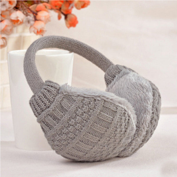 2017 New Style Winter Earmuffs For Women Warm Unisex Ear Muffs Winter Ear Cover Knitted Plush Winter Ear Warmers Free Shipping