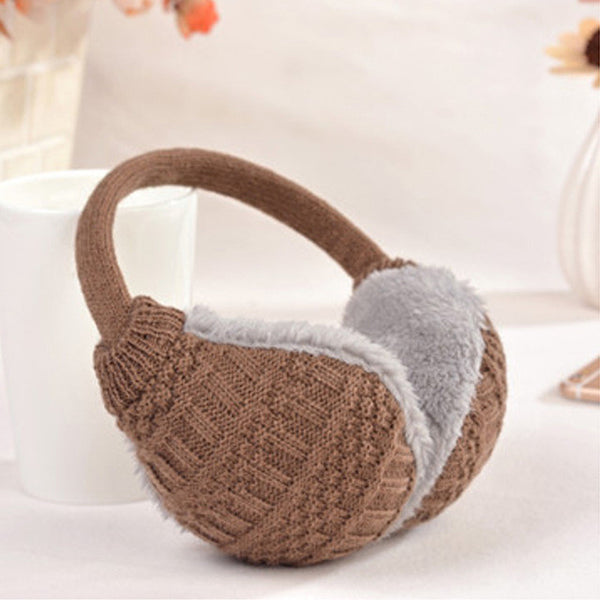 2017 New Style Winter Earmuffs For Women Warm Unisex Ear Muffs Winter Ear Cover Knitted Plush Winter Ear Warmers Free Shipping