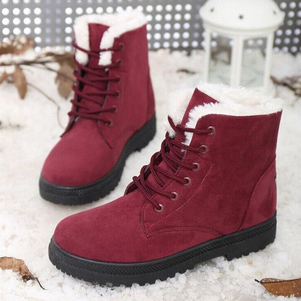 Snow boots winter ankle boots women shoes plus size shoes 2017 fashion heels winter boots fashion shoes