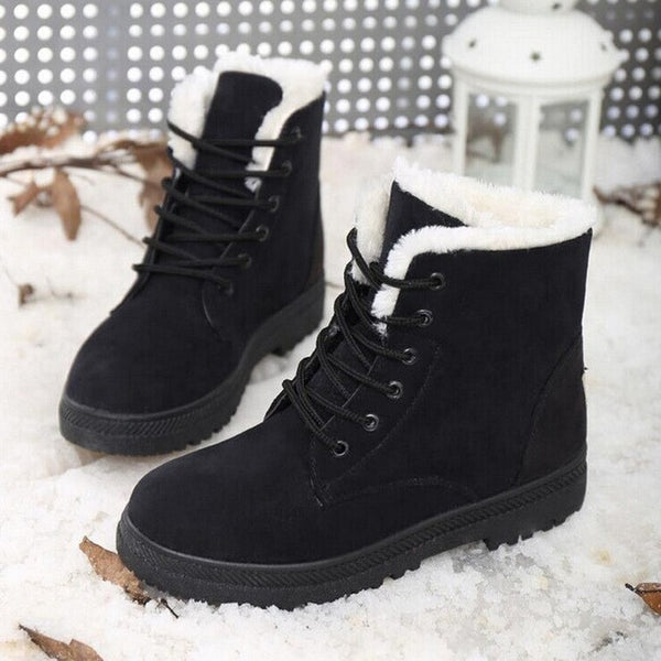 Snow boots winter ankle boots women shoes plus size shoes 2017 fashion heels winter boots fashion shoes