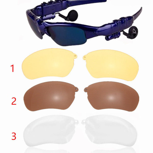 Three sets of bluetooth glasses lens  Wireless Bluetooth 4.0 Headset Telephone Driving Sunglasses/mp3  Eyes Glasses