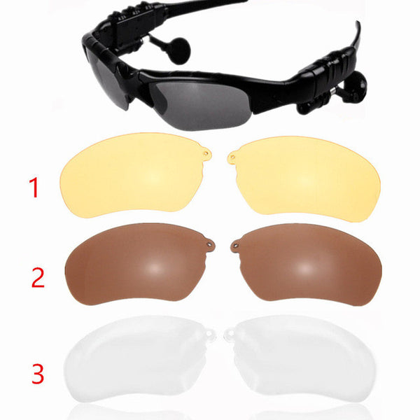 Three sets of bluetooth glasses lens  Wireless Bluetooth 4.0 Headset Telephone Driving Sunglasses/mp3  Eyes Glasses