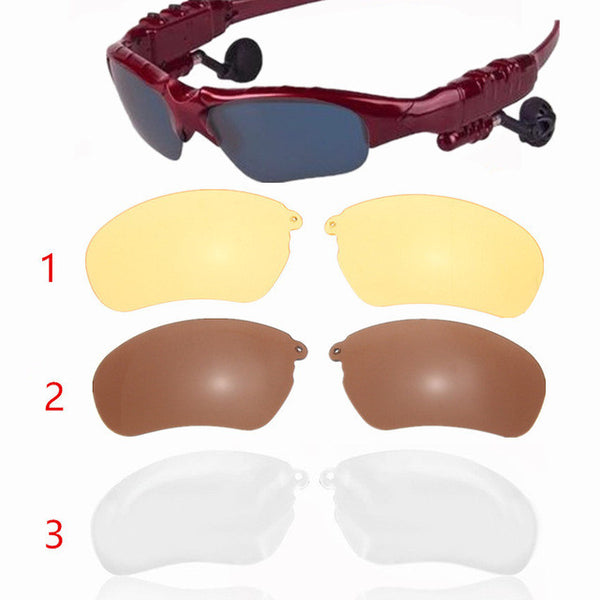 Three sets of bluetooth glasses lens  Wireless Bluetooth 4.0 Headset Telephone Driving Sunglasses/mp3  Eyes Glasses