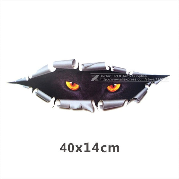 43X11cm Lifelike 3D Eyes Peeking Monster Waterproof Fashion Car Sticker Car Styling For All Cars Chevrolet Cruze Ford Focus