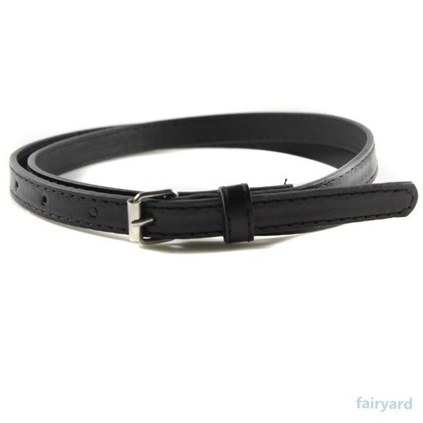 Multi Color Thin Skinny Faux Leather Waistband Womens Ladies Casual Belt Strap