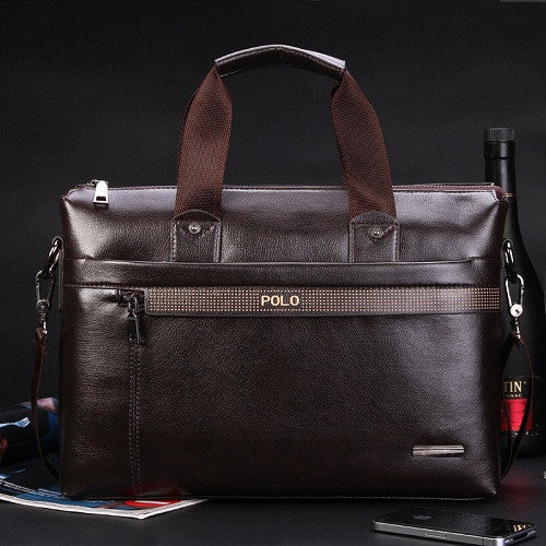 Free Shipping 2017 New Fashion pu Leather Bags for Men famous brand POLO Men's Shoulder Bag Leather Messenger Bag briefcase