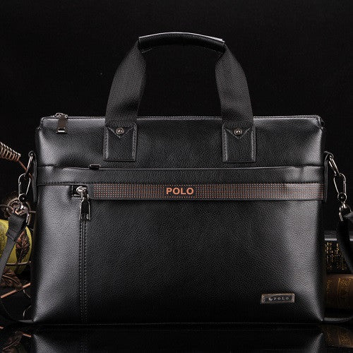 Free Shipping 2017 New Fashion pu Leather Bags for Men famous brand POLO Men's Shoulder Bag Leather Messenger Bag briefcase