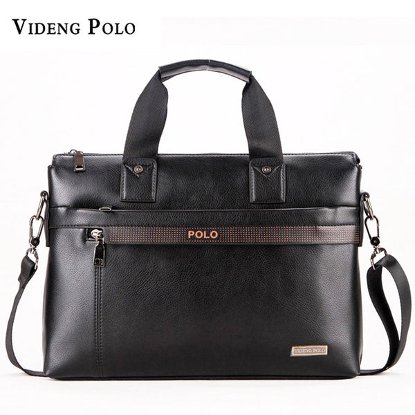 Free Shipping 2017 New Fashion pu Leather Bags for Men famous brand POLO Men's Shoulder Bag Leather Messenger Bag briefcase