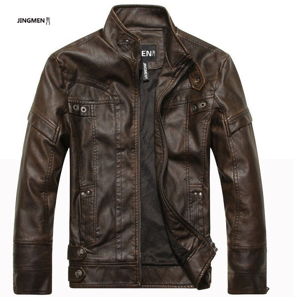 New arrive brand motorcycle leather jackets men ,men's leather jacket, jaqueta de couro masculina,mens leather jackets,men coats