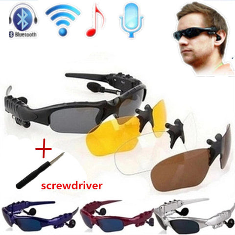 Three sets of bluetooth glasses lens  Wireless Bluetooth 4.0 Headset Telephone Driving Sunglasses/mp3  Eyes Glasses