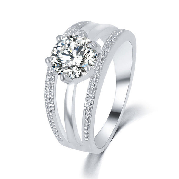 17KM Austrian Crystals Ring Rose Gold Color anelli Flower Ring bague Engagement anillos anel Rings for Women wedding ring