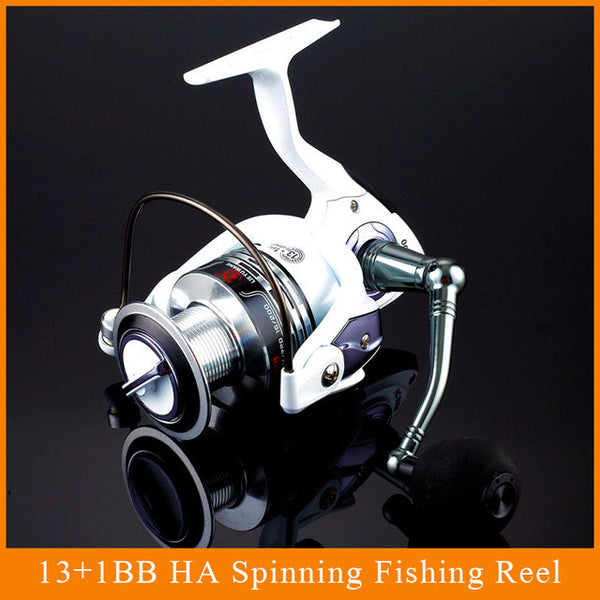 HOT SALE!! 12+1 Bearing Balls Spinning reel fishing reel YA2000-YA5000 5.5:1 spinning reel casting fishing reel lure tackle line