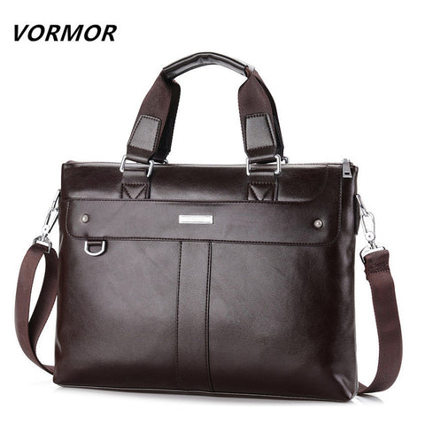 VORMOR 2017 Men Casual Briefcase Business Shoulder Bag Leather Messenger Bags Computer Laptop Handbag Bag Men's Travel Bags