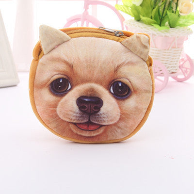 3D cute Women  Fashion Handbags Small Animal Cat Dog Printed Girls Mochila Bags Crossbody Bag Kids Satchel Bag 45