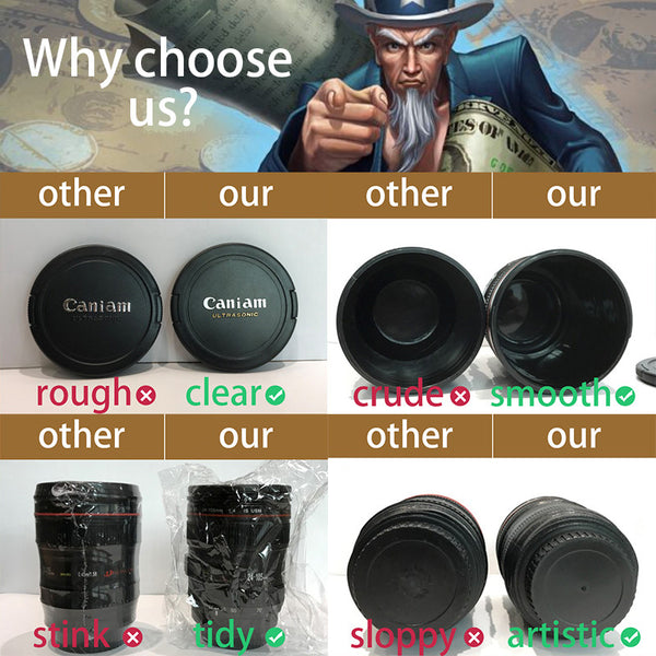 Camera Lens Mug Stainless Steel
