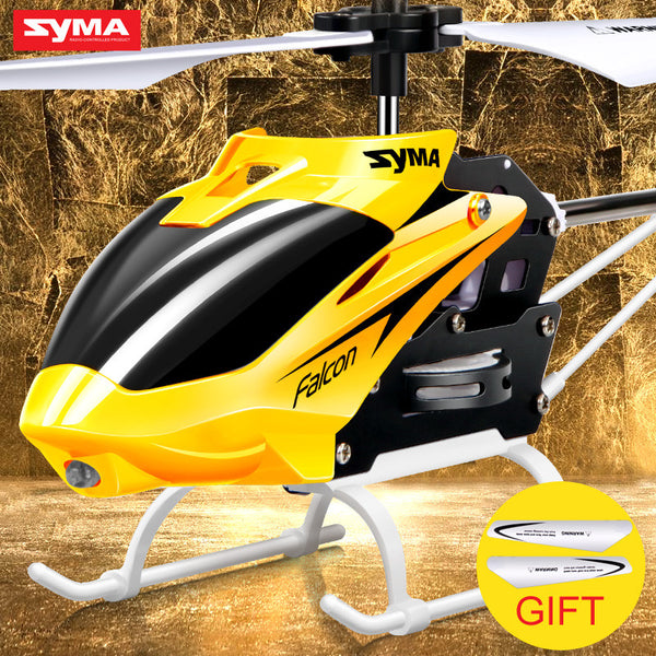 Official Original Syma W25 2 CH 2 Channel Mini RC Helicopter RC Drone With Gyro Crash Resistant RC Toys Kids Boy Gift Red Yellow