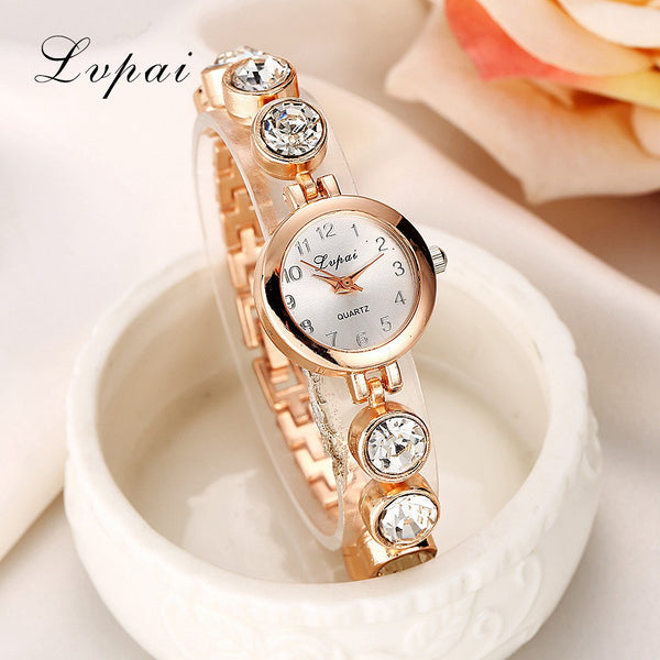 Lvpai 2017 Summer Style Gold Watch Brand Watch Women Wristwatch Ladies Watch Clock Female Wristwatches Stainless Gold Watches