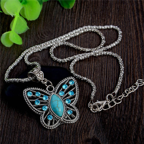 Butterfly Women Stone Necklace