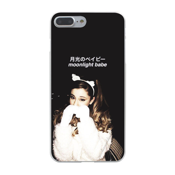 Cat Ar Ariana Grande Hard Case Transparent for iPhone 7 7 Plus 6 6s Plus 5 5S SE 5C 4 4S