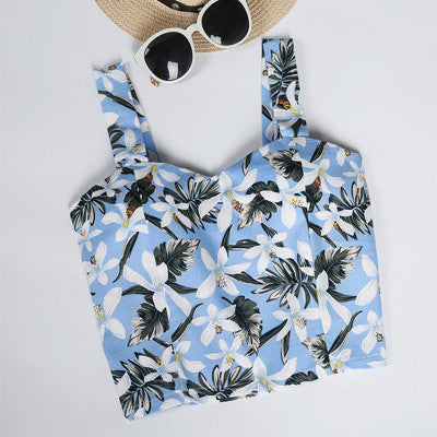 Floral Crop Top Women Camisole Dill Tank Top Female Cropped Feminino Tops Women's 2017 Summer Women Black Cami Short Tops