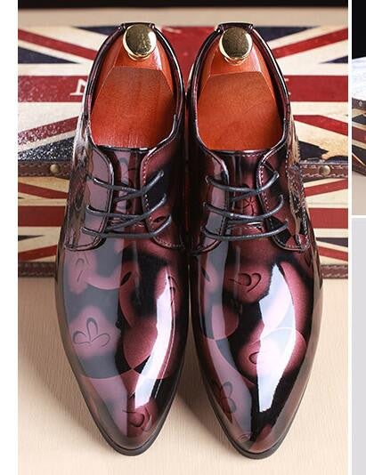Men Dress Shoes Shadow Patent Leather Luxury Fashion Groom Wedding Shoes Men Oxford shoes 38-48