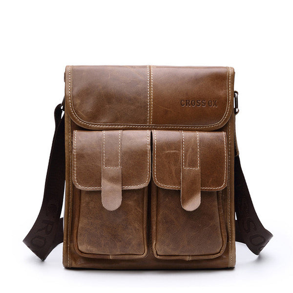 CROSS OX 2016 New Arrival Men's Shoulder Bag Satchel Genuine Cowhide Leather Messenger Bags For Men Rugged Portfolio SL387M