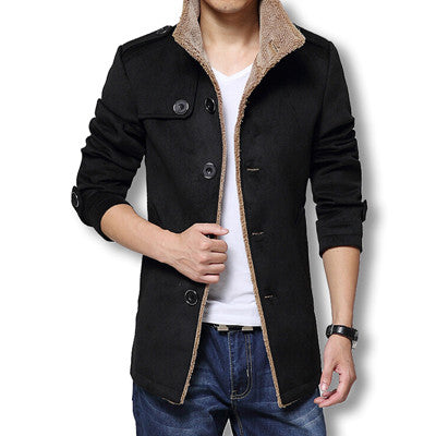 2017 Men Long Wool Coat Winter Men Jackets And Coats Slim Fit Men Windbreaker High Quality Trench Coat   Plus Size Hot Sale