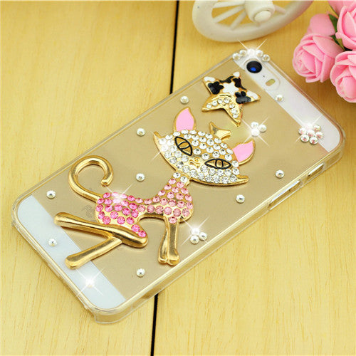 Rhinestone Case Cover For Apple Iphone 5 5S 4 4S se Iphone 6 6S Plus 7 7Plus ,Crystal Diamond Hard Back Mobile phone Case Cover